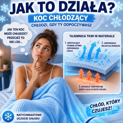 Koc chłodzący ze 100% włókna bambusowego FROSTLY™