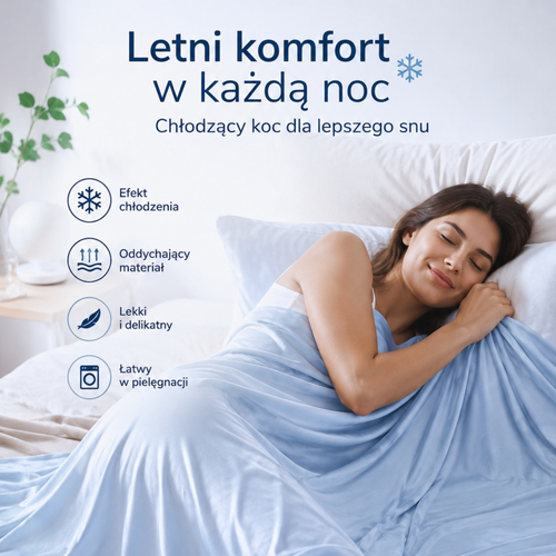Koc chłodzący ze 100% włókna bambusowego FROSTLY™